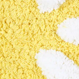 Saral Home Yellow & White Printed Anti-Skid Bath Mat & Contour Set image 2