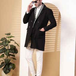 chkokko Tweed Solid Coat For Men-picture-34