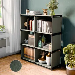 zhenaura bookshelf book rack space saving home office storage book rack Metal Open Book Shelf image 1