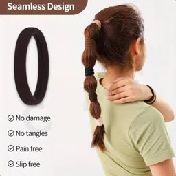 elecsera Cute Elastic Hair Ties, Suitable For Party Holiday Hair Styling For Girls Rubber Band image 3