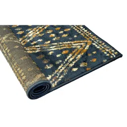 sapana carpet-mats Blue Abstract Polypropylene 4 Ft X 6 Ft Machine Made Carpet image 5