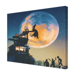 random Printed Multicolor Hallowen (Set Of 1) Canvas Wall image 4