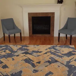 presto Grey Abstract Polyester 3 ft x 5 ft Hand Tufted Carpet image 1