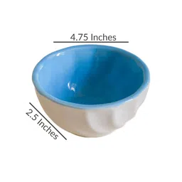 Skyline Blue 300ml (Set of 2) Ceramic Dinner Bowl by Hollyhock image 5