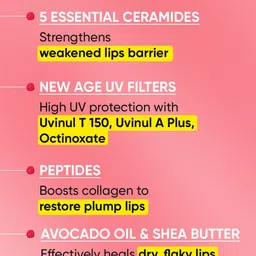 DOT & KEY Barrier Repair Ceramide & Peptide SPF50 Lip Balm with Avocado 10g - Plush Pink image 4