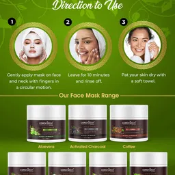 COROnation Herbal Set of 2 Aloe Vera Face Masks for Collagen Production - 100 g each image 2