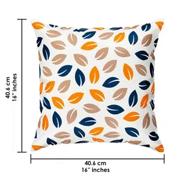 Story@home Blue & White 5 Pieces Floral Printed Square Cushion Covers image 2