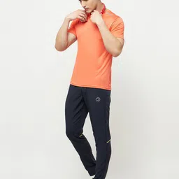 Truerevo Men Orange Solid Rapid-Dry Running T-shirt image 4