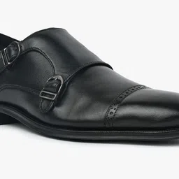 ALDO Men Leather Formal Monk Shoes image 3