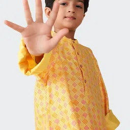 Fabindia Boys Geometric Printed Kurta image 5