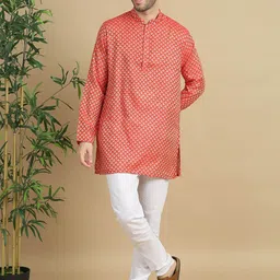 TATTVA Men Ethnic Motifs Thread Work Kurta image 2