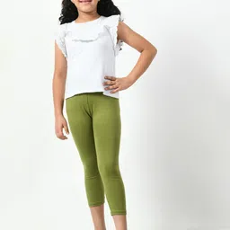 BAESD Girls Pack Of 5 Cotton Lycra Capris image 2