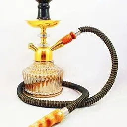 smock strech Black 10 inch Glass, Stainless Steel, Iron Hookah-picture-28