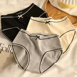 dermi fashion Pack of 3 Women Bikini Multicolor Panty-picture-31