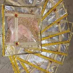 Sulemaan gorgeous saree covers with flowers design 100 percent transparent pack of 10 Cotton, Polyester Laundry Bag-picture-22