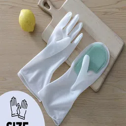 Kuber Industries Green Silicon Non-Slippery & Durable Kitchen Gloves image 5