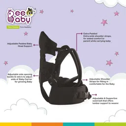 beebaby Omni Breathe 3 in 1 Adjustable Baby Carrier with Head Support(3.5-12kgs Infants) Baby Carrier image 3