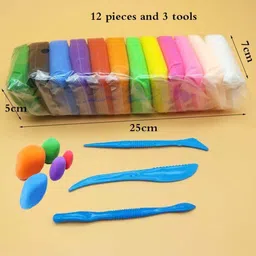 happybive Pack of 24 Non-Toxic Modelling Fluffy Foam Bouncing Air Dry Clay for Kids|H92 image 4