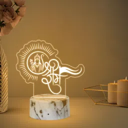 Lord Shree Ram Night Lamp Religious Gift Items | Pooja Room Decor Light Table Lamp-image-48