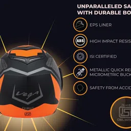 vega Crux Dx Checks Motorbike Helmet image 3