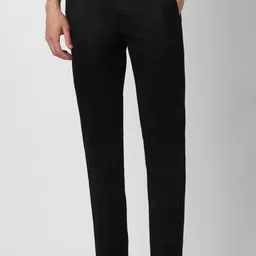 van heusen Men Slim Fit Black Polycotton Trousers-picture-15