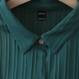 sheetal associates Women Regular Fit Self Design Button Down Collar Casual Shirt image 2