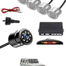 zplus Car Parking Sensors - Set of 4 with Reverse Parking Camera (Silver)-37 Safety of Passengers/Car One Alarm Kit-2296 Parking Sensor-picture-27