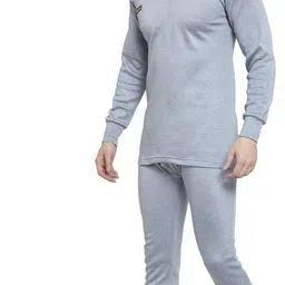 UZARUS Men's Thermal Set ( V- Neck Vest And Trouser) Men Top - Pyjama Set Thermal image 4