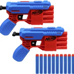 nerf Alpha Strike Claw Dual QS-4 Blaster Set-Includes 2 Blasters and 10 Elite Darts Guns & Darts image 2