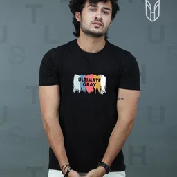 t-hustler Pack of 3 Men Graphic Print Round Neck Cotton Blend Multicolor T-Shirt image 5