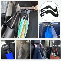 dreamy delights ® Car Backseat Headrest Hanger (4 Pcs Set) Car Coat Hanger image 2