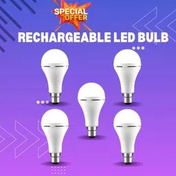 sacro Rechargeable Emergency Bulb Inverter Bulb, 3Hr Battery Backup_Pack of 5 P298 3 hrs Bulb Emergency Light-picture-10