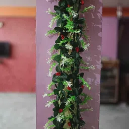 kingstyle impex Artificial Flowers Home Decoration Vine Creepers Plant Wall Hanging Chain 396I Multicolor Rose Artificial Flower-picture-43