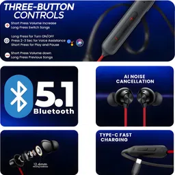 house of common Gaming Neckband With 58 Hrs Playtime, ENC, Fast Pairing Earphone_DB Bluetooth & Wired Headset image 4