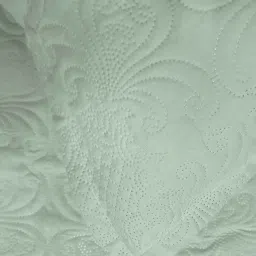 labham Light Green Solid GSM 300 Pure Cotton King Size Bedcover With 2 Pillow Covers image 5