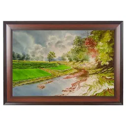 Landscape Nature Multicolour MDF Framed Wall Painting by Wens image 2