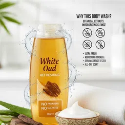 roodiles White Oud Body Wash 100ml & De-Tan Coffee Scrub 100ml Combo Spa-Grade Bath & Tan Removal Set image 3