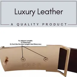 luxury leather Boys Casual, Party, Formal, Evening Brown Texas Leatherite Belt image 4