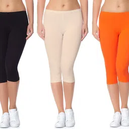 swanit Women Black, Beige, Orange Capri-picture-28