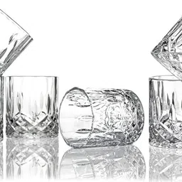 greatzon (Pack of 6) Heavy Base Crystal Clear Whiskey Glass for Scotch, Bourbon, Vodka, Liquor Glass Set Water/Juice Glass-picture-11