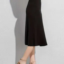 jo jo creation Women Solid Pencil Black Skirt image 3