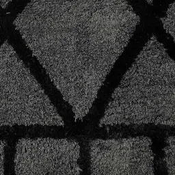 saral home Grey Geometric Cotton 4 ft x 6 ft Machine Made Carpet image 5