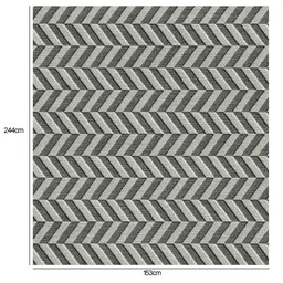 the weaver Green Geometrical Wool 4 ft x 6 ft Hand Tufted Carpet image 2