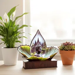 giftingplace BUDDHA MDF 3D Printed Water Drop Design Home Decor Best for Office, Home Decorative Showpiece - 16 cm-picture-15