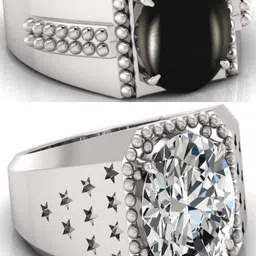Moonstone Stone Silver Adjustable Ring Sterling Silver Ring-image-11
