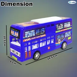 funblast Double Decker Bus Toy for Kids – Pull Back image 2