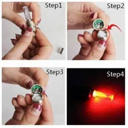 shrenik Cycle Tyre Valve Cap LED Wheel Light For Bike Car Bicycle Universal Size Set of 4 LED Wheel Reflectors image 5