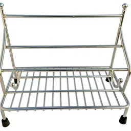 uptop Chakla/Belan Kitchen Rack 100% Stainless Steel Belan and Chakla Stand, Belan Tava stand 4in1 Kitchen Rack Steel image 3