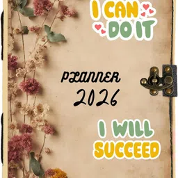 mr kraft New year 2026 designer leather journal with lock 5*7 inches 200 pages N-015 A5 Diary unruled 200 Pages image 2