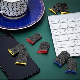 qove PUBG Smart Phone Gaming Finger Sleeves Slip Sweat Proof ( 1 Pair ) Finger Sleeve image 5